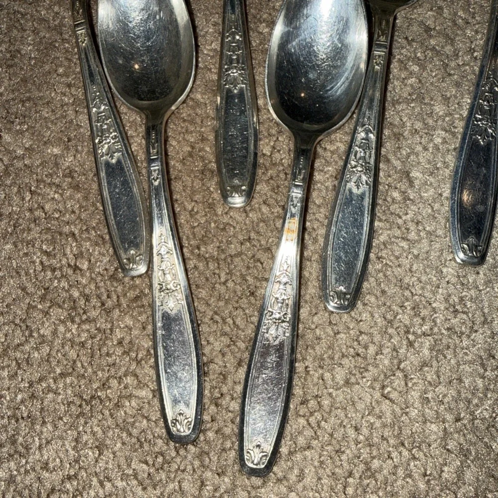 Vintage Ambassador Teaspoons 1847 Rogers Silverplate Vintage Flatware 6